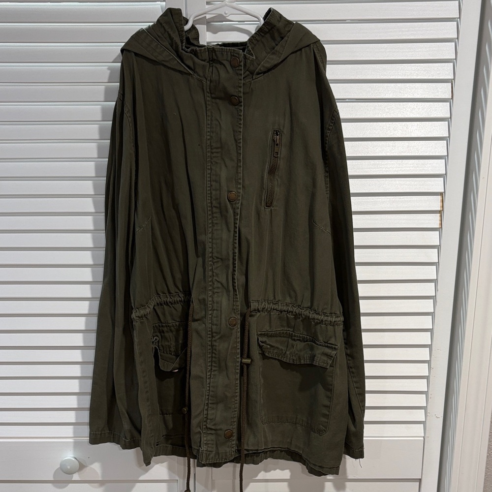 Khaki Utility Jacket for Women